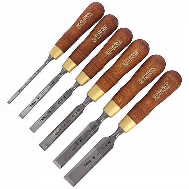 Sada 6 truhlářských dlát Narex Premium 6, 10, 12, 16, 20, 26