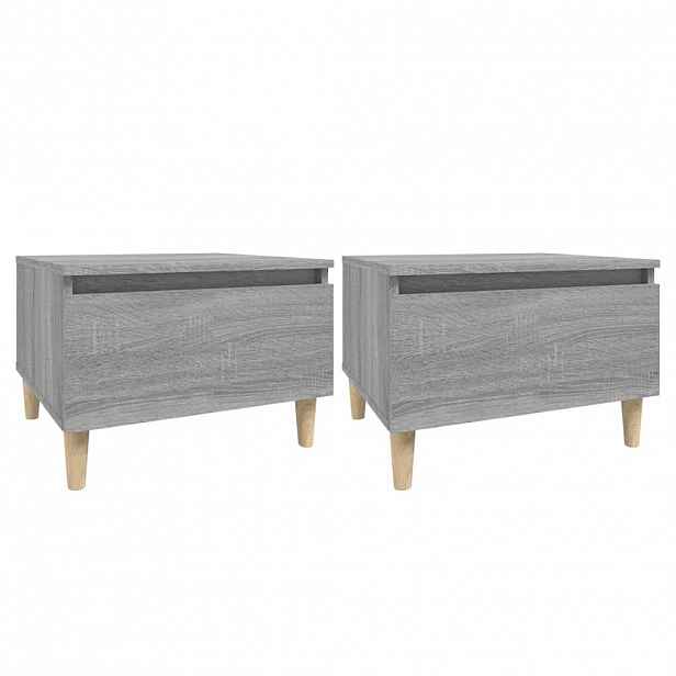 vidaXL Odkládací stolky 2 ks šedé sonoma 50x46x35 cm kompozitní dřevo