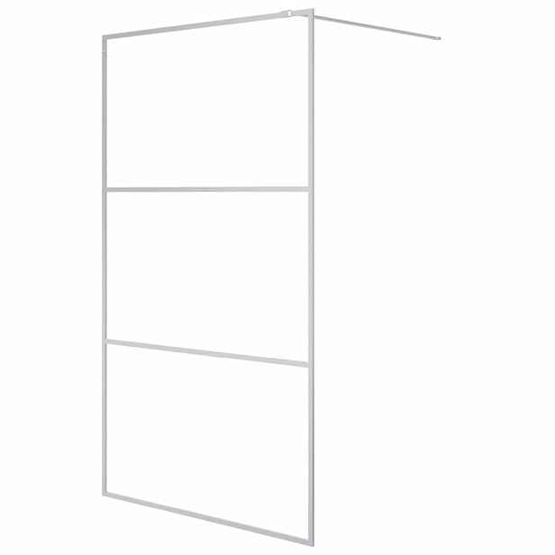 vidaXL Sprchová zástěna walk-in stříbrná 115 x 195 cm čiré ESG sklo