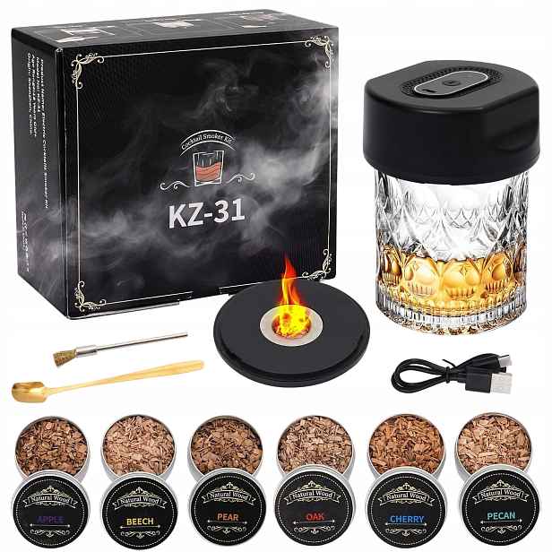 Sada Na Uzení Koktejlů Automatický Barový Smart Smoker S Zapalovačem
