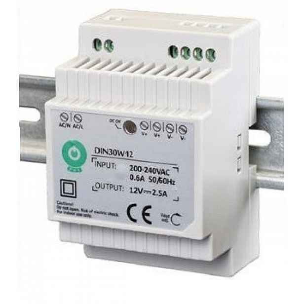 Napájecí Zdroj Din ''eura'' DIN30W12 12V 2,5 A DC