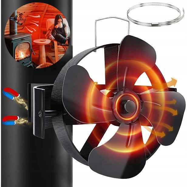 Krbový Ventilátor, Termoelektrický Ventilátor Napájený Teplem Do Krbu