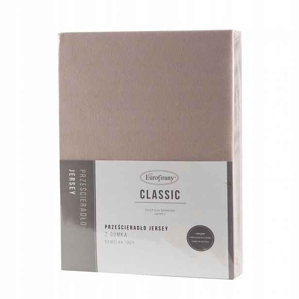 Prostěradlo jersey 3 s gumičkou 220x200 béžové na vysokou matrace 30 cm 140 g