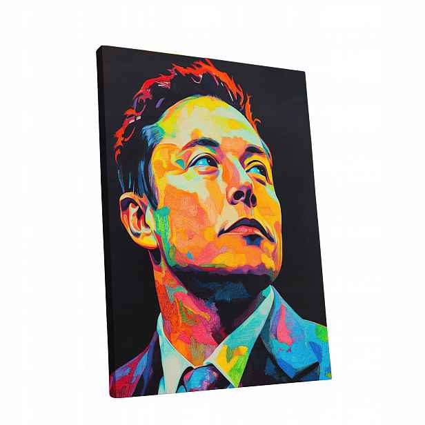 Obraz na plátně Portrét Elon Musk v obývacím pokoji Elona Muska dárek 60x80