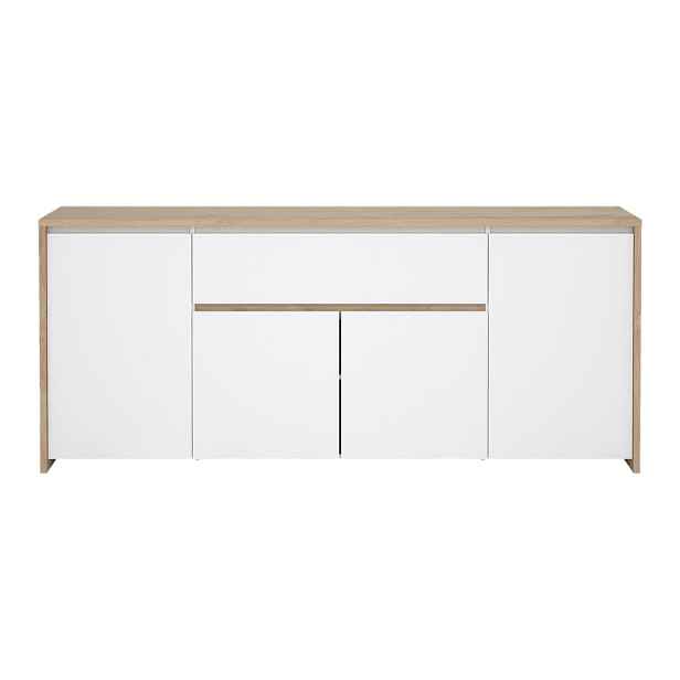 Bílá/v přírodní barvě komoda v dekoru dubu 197x84x48 cm Next – Tvilum