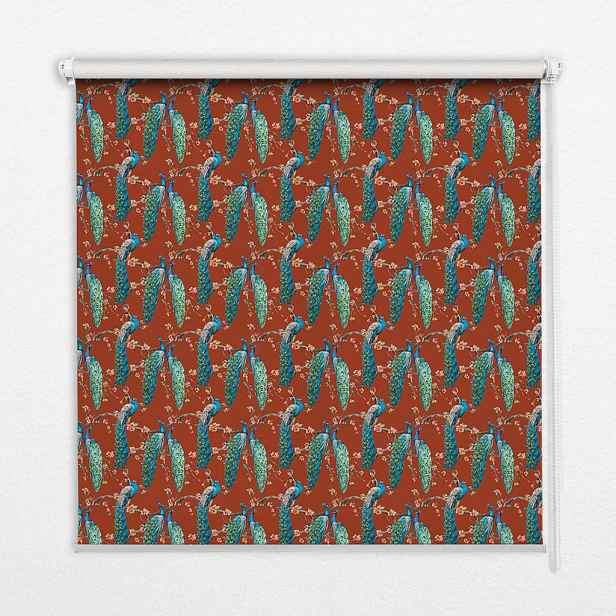 TULUP VNITŘNÍ roleta - okenní roleta - roleta - 100x140 cm - Pávi na větvích