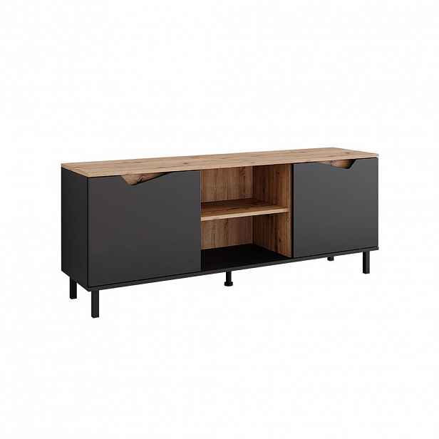 Vicco NÍZKÝ NÁBYTEK POD TELEVIZI Marelle Antracit/Artisan 150 x 60 cm se 2 dveřmi