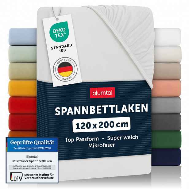 Blumtal NAPÍNACÍ prostěradlo z mikrovlákna, 120/200/30 cm, Přírodní