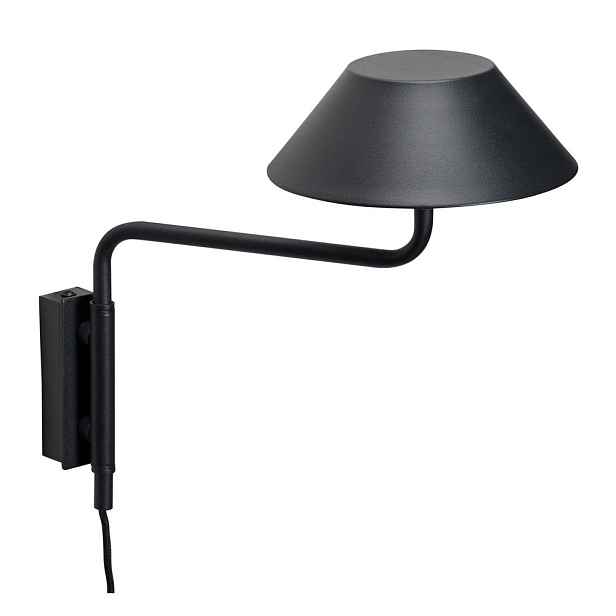 Černé kovové LED stmívatelné nástěnné svítidlo do zásuvky ø 30 cm Cover – Hübsch