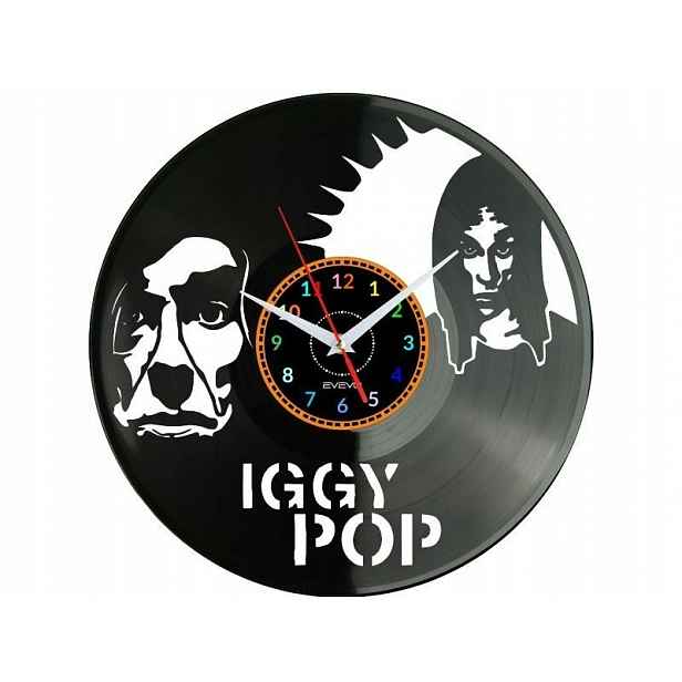 Iggi Pop Dárek Originální dekorace do domu Hodiny z vinylové desky