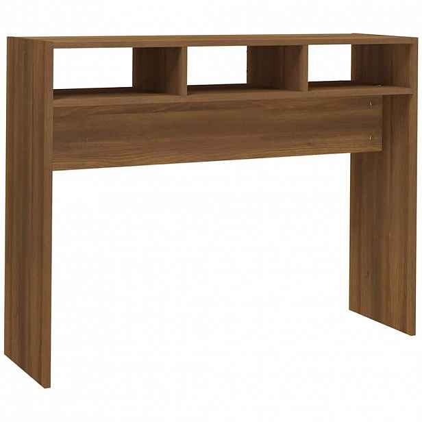 vidaXL Konzolový stolek hnědý dub 105 x 30 x 80 cm kompozitní dřevo