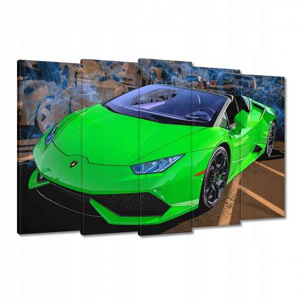 Obrazy 150x95 Zelený sportovní vůz
