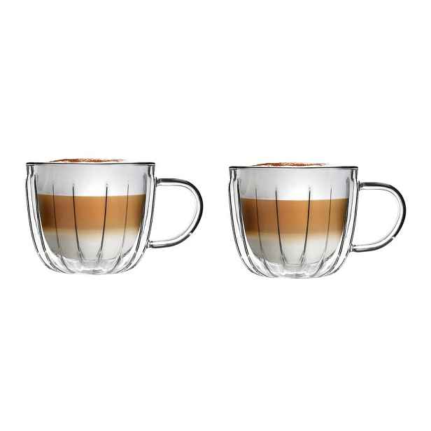Skleněné šálky v sadě 2 ks na cappuccino 350 ml Tulip – Vialli Design