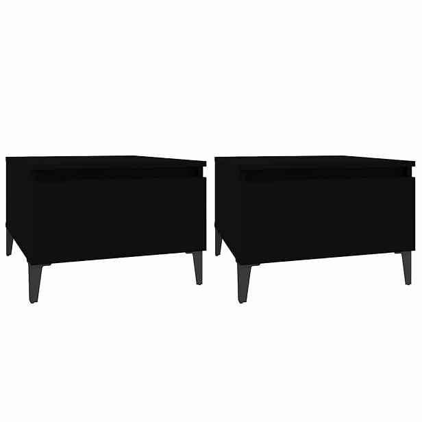 vidaXL Odkládací stolky 2 ks černé 50 x 46 x 35 cm kompozitní dřevo