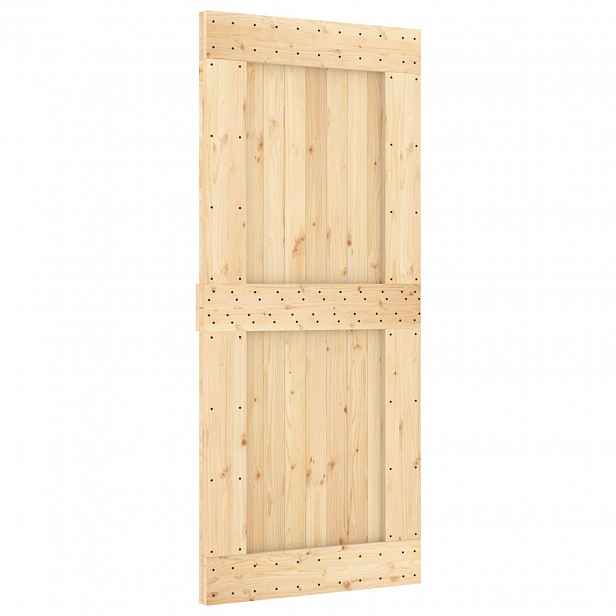 vidaXL Posuvné dveře NARVIK Přirozená a černá 90 x 210 cm (213,5 cm)