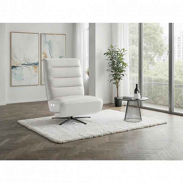 Sit & More RELAXAČNÍ KŘESLO, kůže, bílá