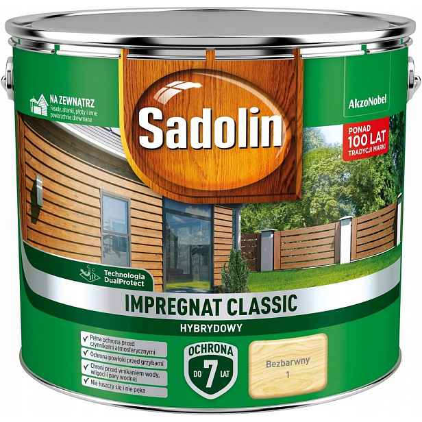 Sadolin Classic Impregnát na dřevo 9L Bezbarvý