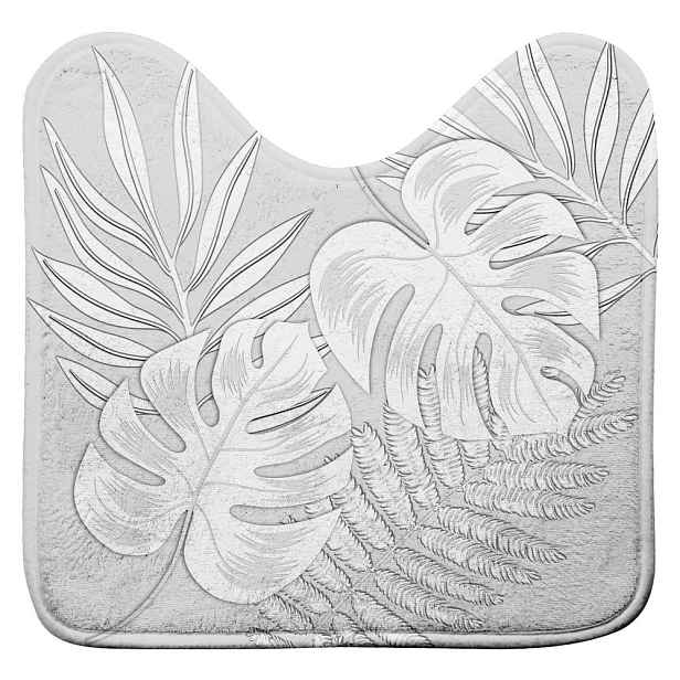 Světle šedá WC koupelnová předložka 45x45 cm Amber – douceur d'intérieur