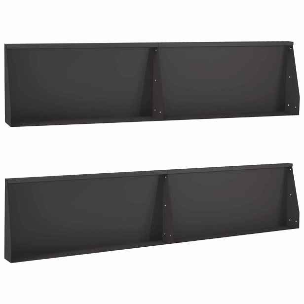 vidaXL Opěrná zeď 4 ks 100 x 12 x 40 cm Ocel Černá