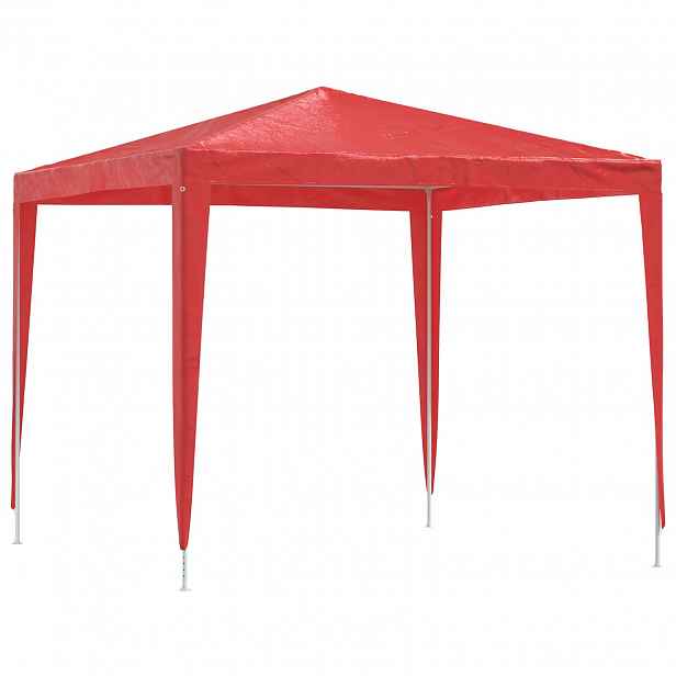 vidaXL Party Stan 250 x 250 x 240 cm Červená PE a ocel
