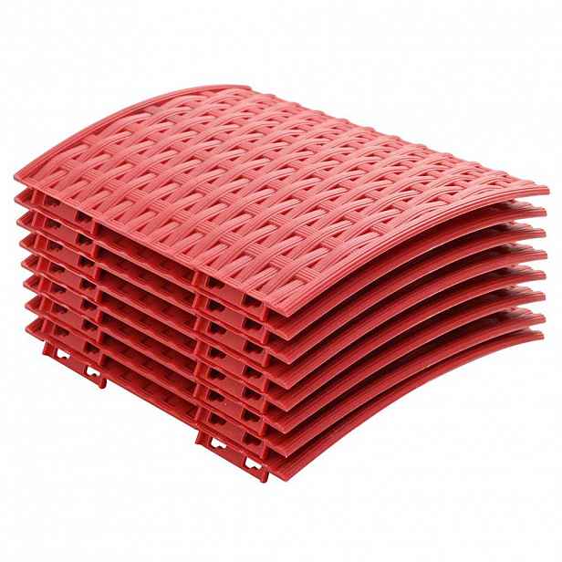 vidaXL Vánočnísukněnastromeček Červená Ø 65 x 24 cm Plast