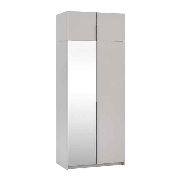 MASSENO ŠATNÍ SKŘÍŇ S OTOČNÝMI DVEŘMI THALIA, 100/250/58 cm 2dveřová se zrcadlem, kašmírová