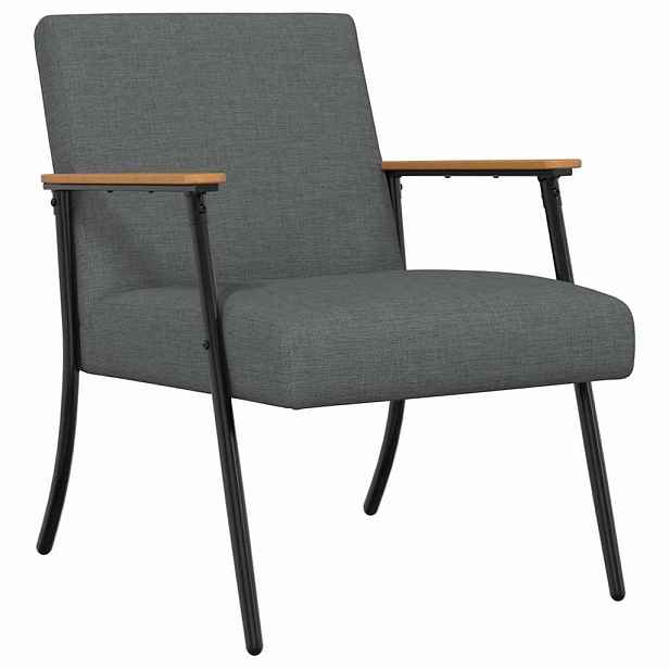 vidaXL křeslo Tmavě šedá textil