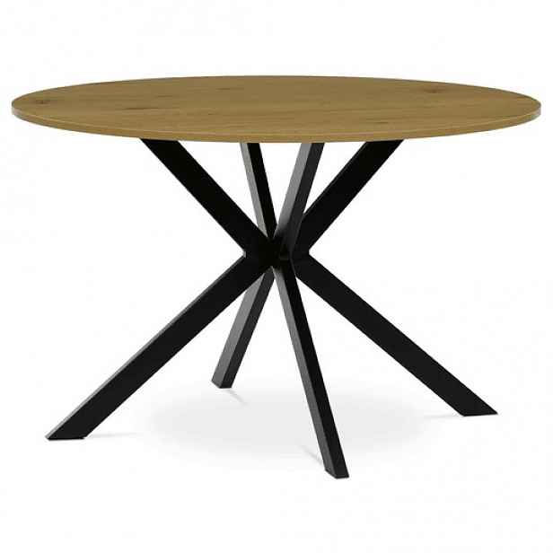 Jídelní stůl Autronic 120x120 cm hnědá MDF HT-F4120 OAK