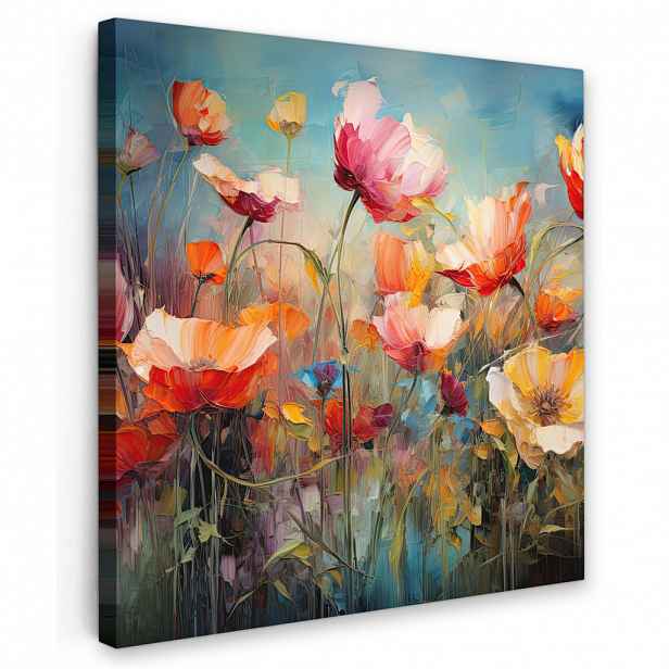 MuchoWow OBRAZ NA PLÁTNĚ Květiny - Akvarel - Umění - Botanické - Příroda 50x50 cm