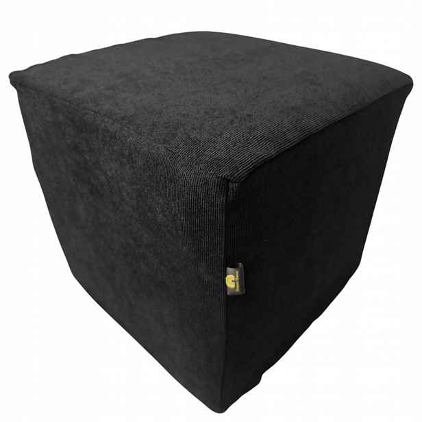 Povlak na přehoz na velký puf manšestr 50x50x50 barva černá kvalita styl