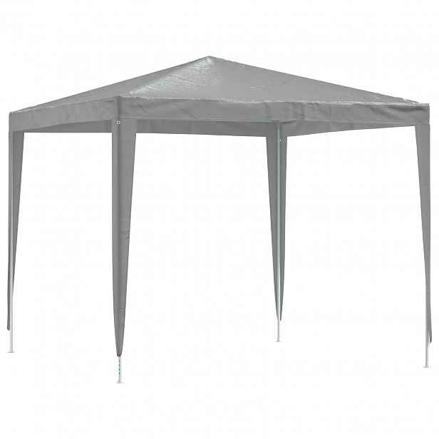 vidaXL Party Stan 250 x 250 x 240 cm Světle šedá PE a ocel