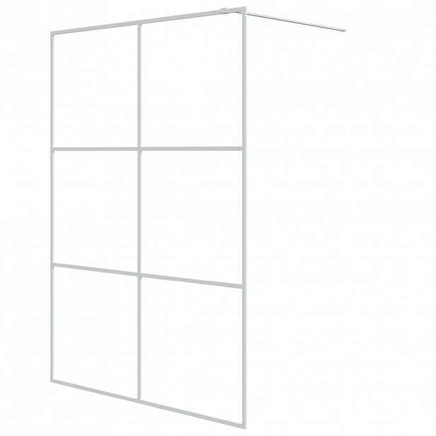 vidaXL Sprchová zástěna walk-in bílá 140 x 195 cm čiré ESG sklo