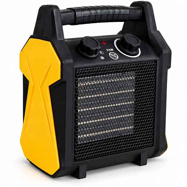Elektrický Ohřívač 3KW Termostat 230V Dmychadlo Topení Farelka