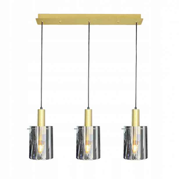 Milagro Závěsná lampa Arcadia Gold ML1817 3xE27 Černá Zlatá Nastavitelná