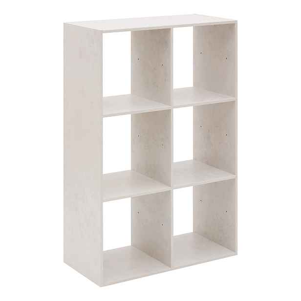 Modulární Regál Se 6 Přihrádkami Mdf Béžovo-bílý 67,5X32X100,5 CM