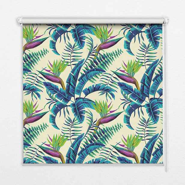 TULUP VNITŘNÍ roleta - okenní roleta - roleta - 60x140 cm - Tropické rostliny