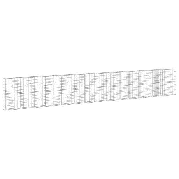 vidaXL Gabion s drátem 5 mm a síťkou 10x10 cm 700x20x100 cm
