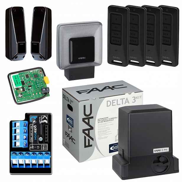Faac DELTA3+ Modul WiFi Lampa+ Pilot XT4 Fds 4ks pohon posuvné brány