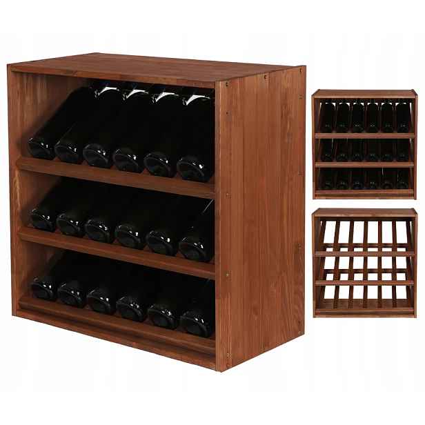 Modulární stojan na víno RW61 (3 lehátka) Bronzový Outlet
