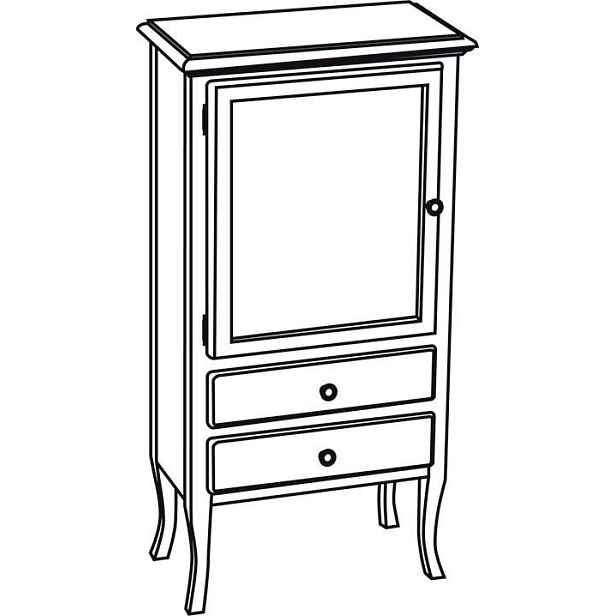 Sapho RETRO skříňka 60x120x38cm, starobílá, levá