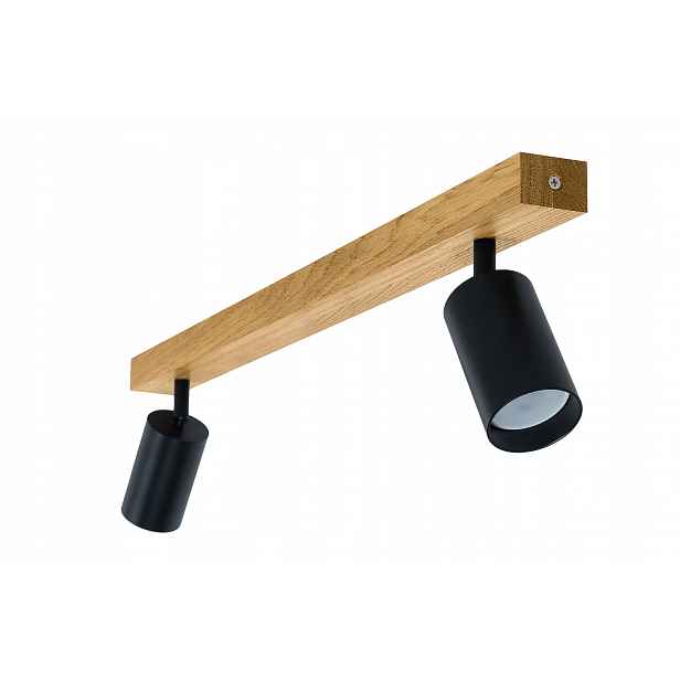 Spot Led stropní svítidlo Dubová Modern 60 cm 2 x GU10 Pohyblivá nástěnná trubka