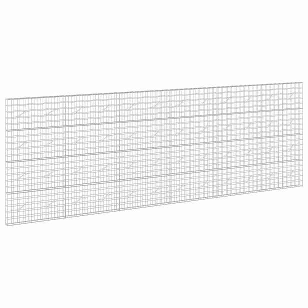 vidaXL Gabion s drátem 5 mm a síťkou 10x10 cm 600x10x200 cm