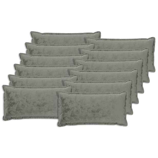 vidaXL Povlak na polštář 12 ks HOUTEN Tmavě šedá 40 x 80 cm Flanel