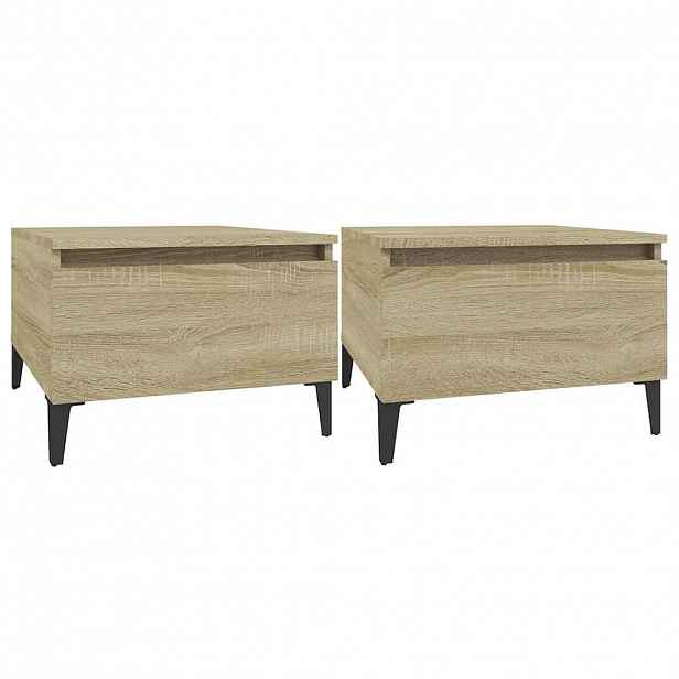 vidaXL Odkládací stolky 2 ks dub sonoma 50x46x35 cm kompozitní dřevo