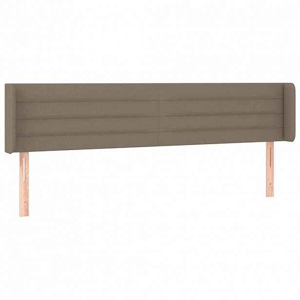 vidaXL Čelo postele typu ušák taupe 183x16x78/88 cm textil