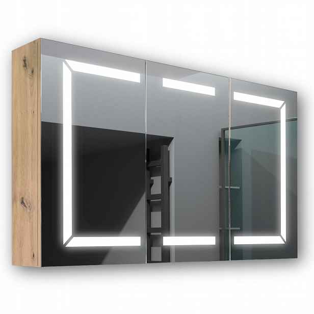 Dřevěná skříňka 120x70 Led zrcadlo Freya Artisan