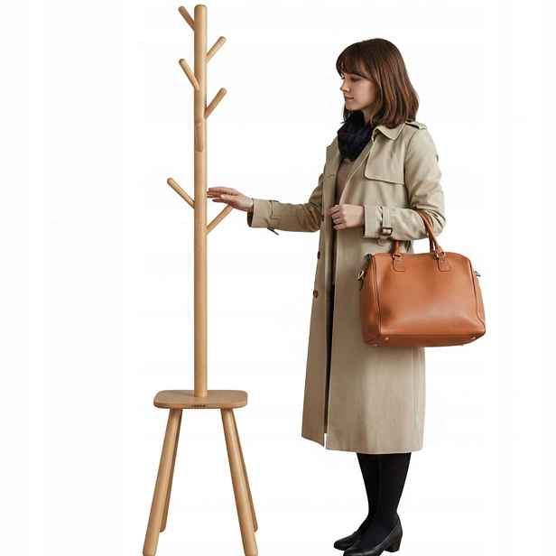 Stojanový věšák na oblečení, 8 háčků, 170 cm na kabáty