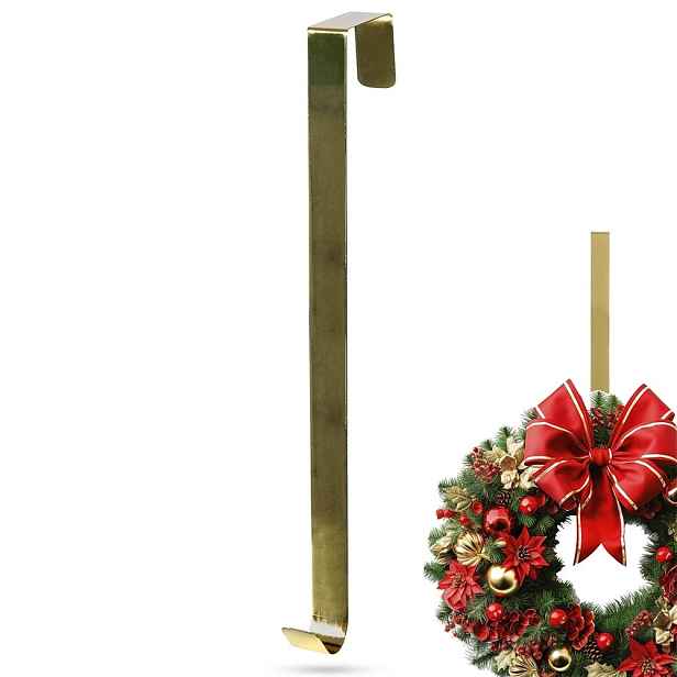 VILDE Háček na věnce nebo jiné dekorace, zlatý - 30 cm