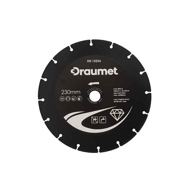 Draumet Diamantový kotouč univerzální 230 x 22,23 x 2,1,10 ks
