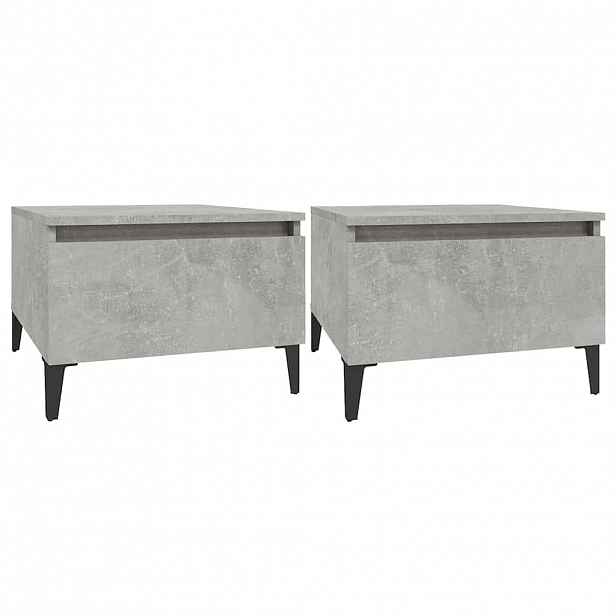 vidaXL Odkládací stolky 2 ks betonově šedé 50x46x35cm kompozitní dřevo